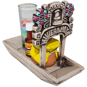 Trajinera Combo Chile, Vaso Tequilero y Ollita