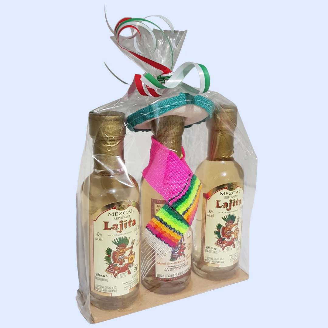 3Pack Clásico Mezcal con Gusano